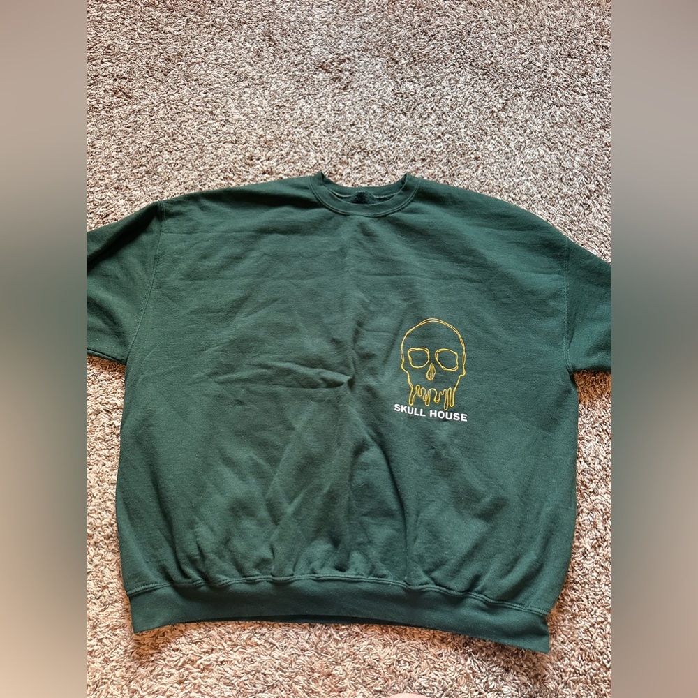 Green and yellow Skullhouse pullover
